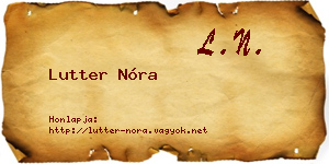Lutter Nóra névjegykártya