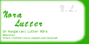nora lutter business card